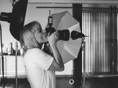 Helga Traxler Working Shot By Didem Civignoglu Bw