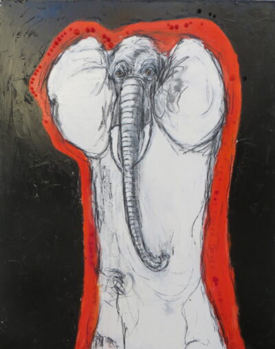 Klimt Elephant with Flowers (Frontal)