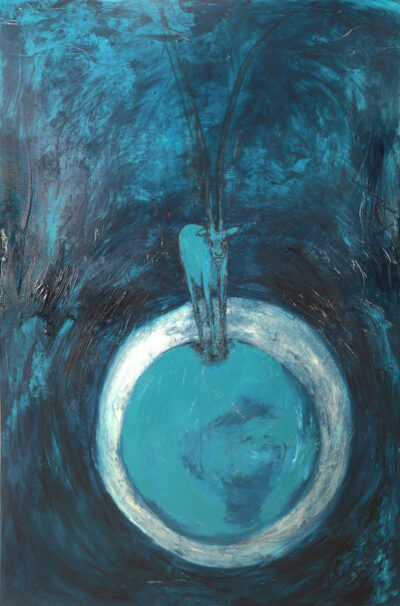 Oryx on a Blue Earth