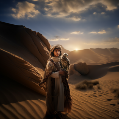 Boy and Falcon
