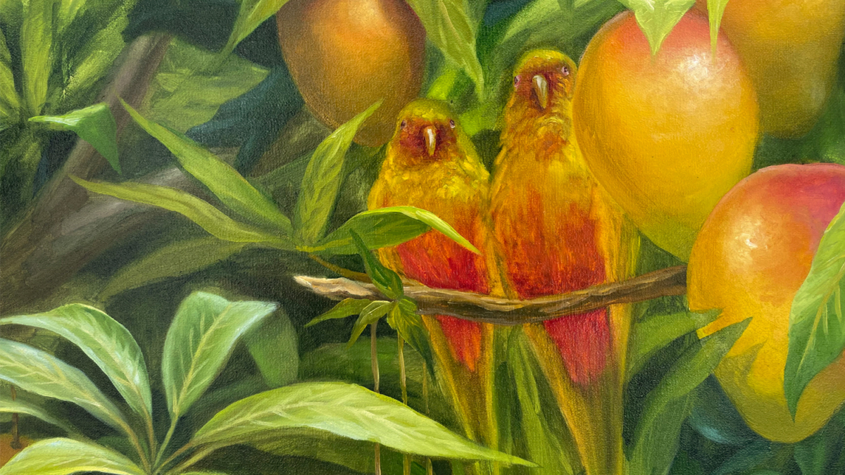 Mango birds Detail2